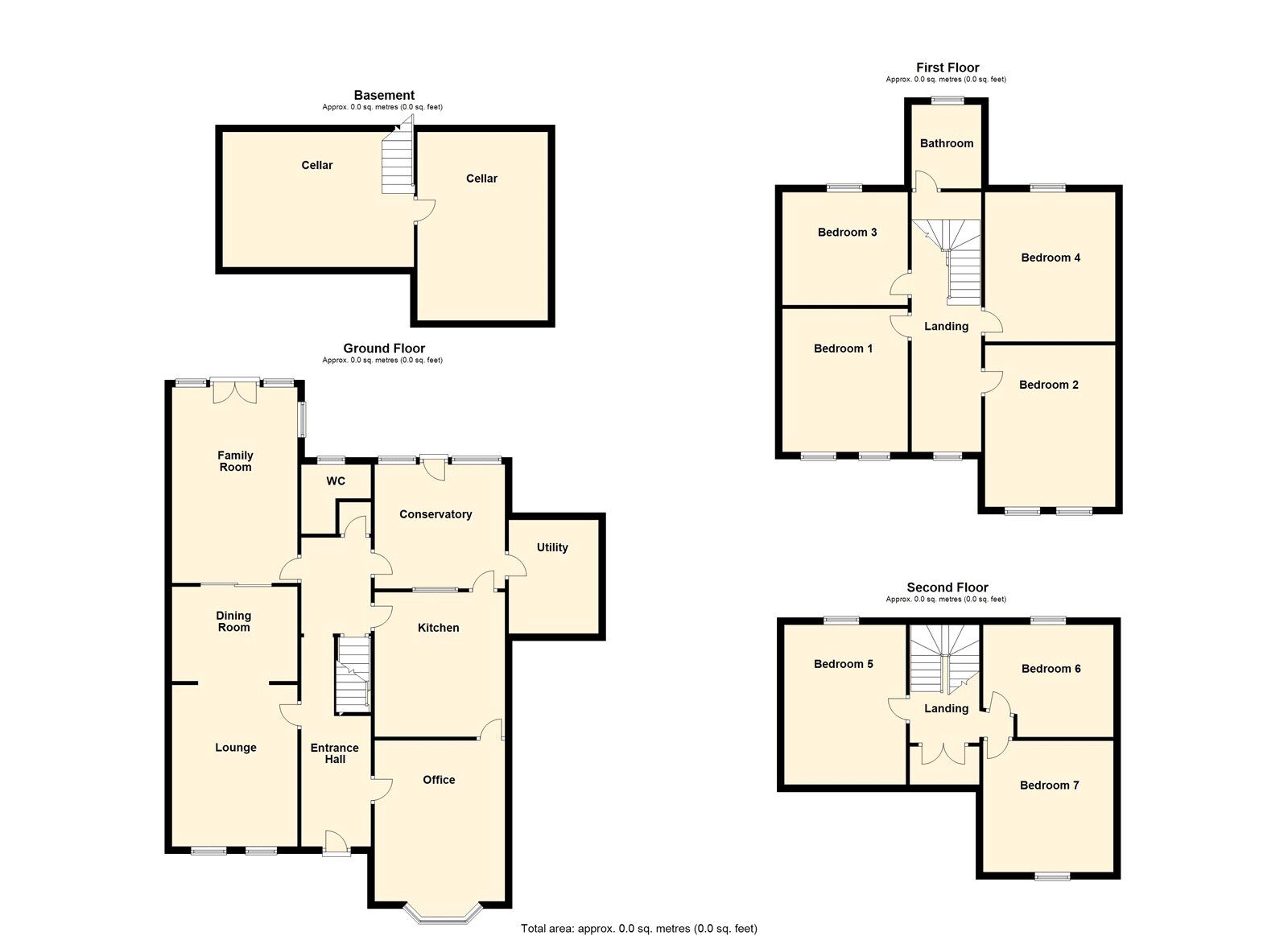 Floorplan of 7 bedroom Detached House for sale, Tickhill Road, Doncaster, South Yorkshire, DN4