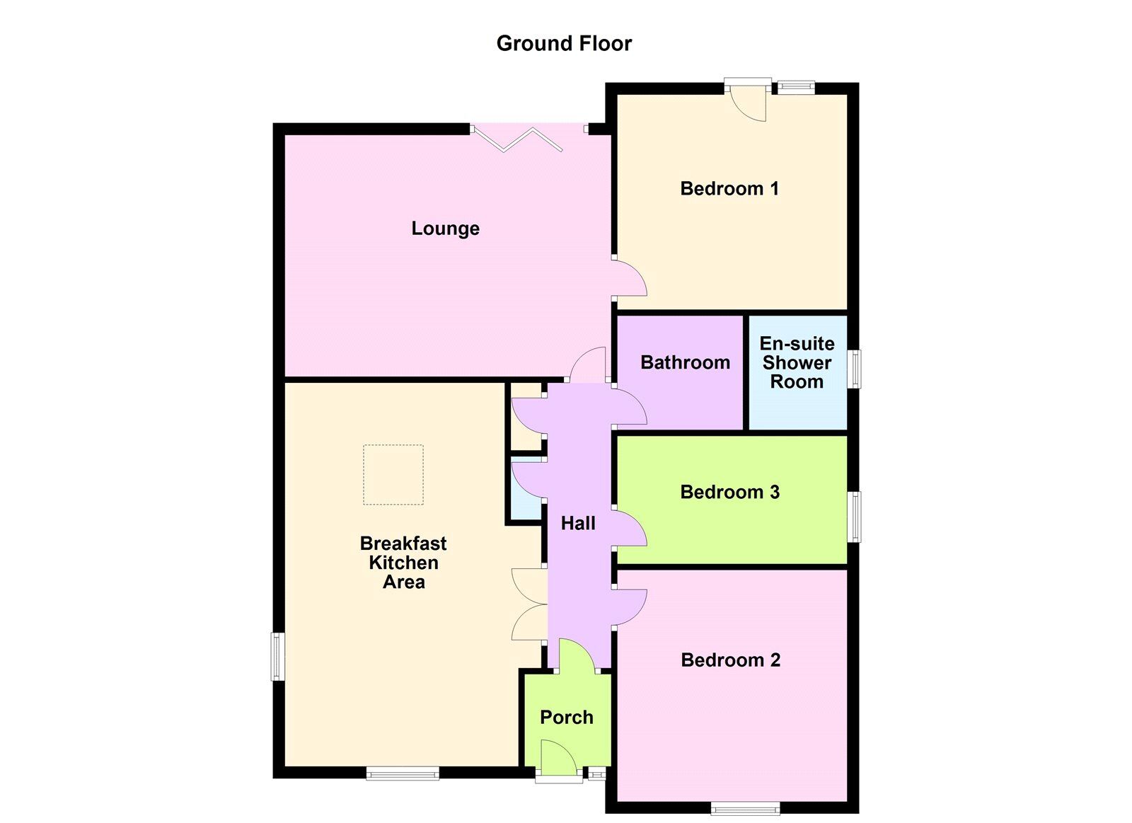 Floorplan of 3 bedroom Detached Bungalow for sale, Styrrup Road, Harworth, Nottinghamshire, DN11