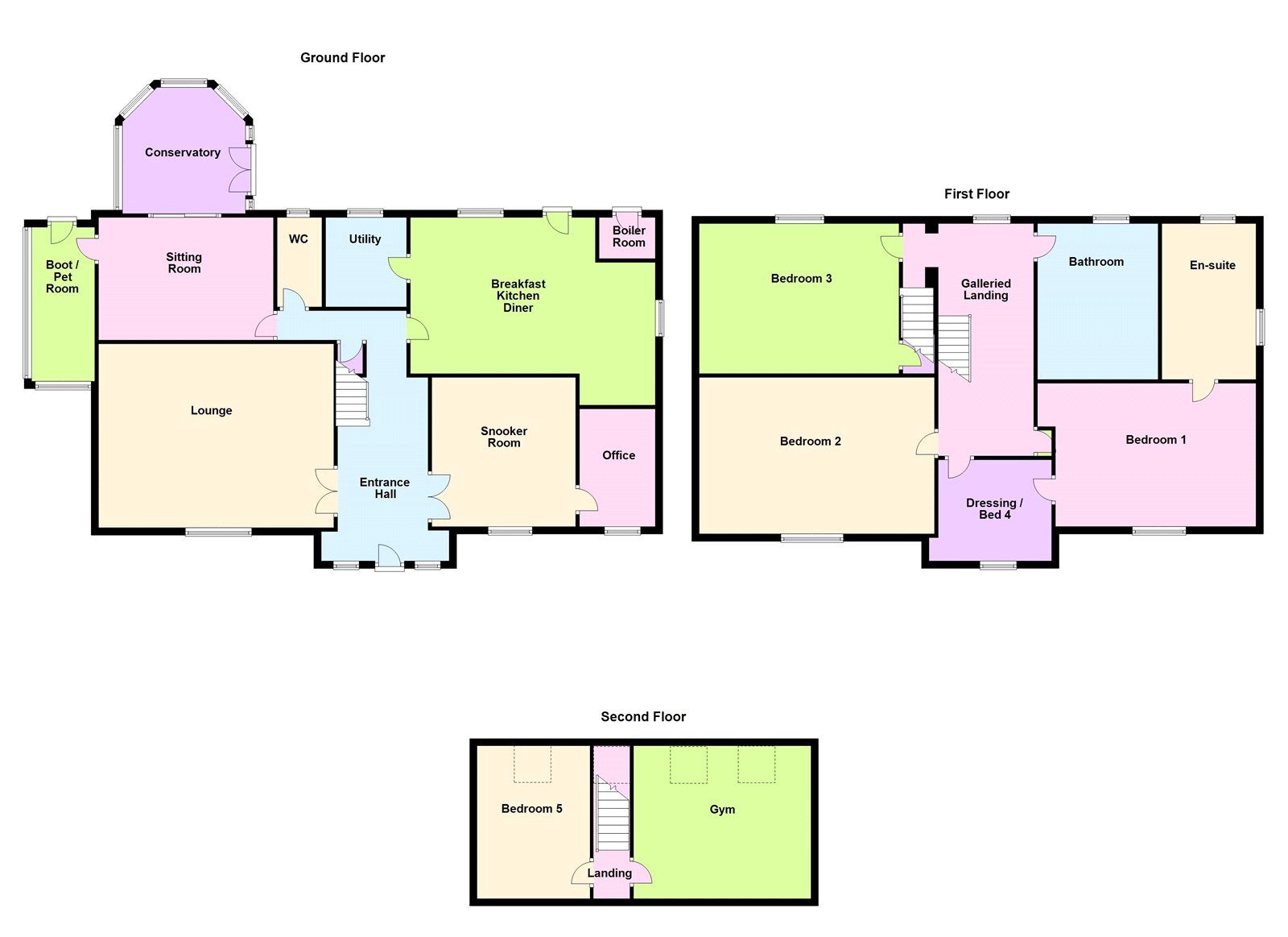 Floorplan of 5 bedroom Detached House for sale, Thorpe in Balne, Doncaster, South Yorkshire, DN6