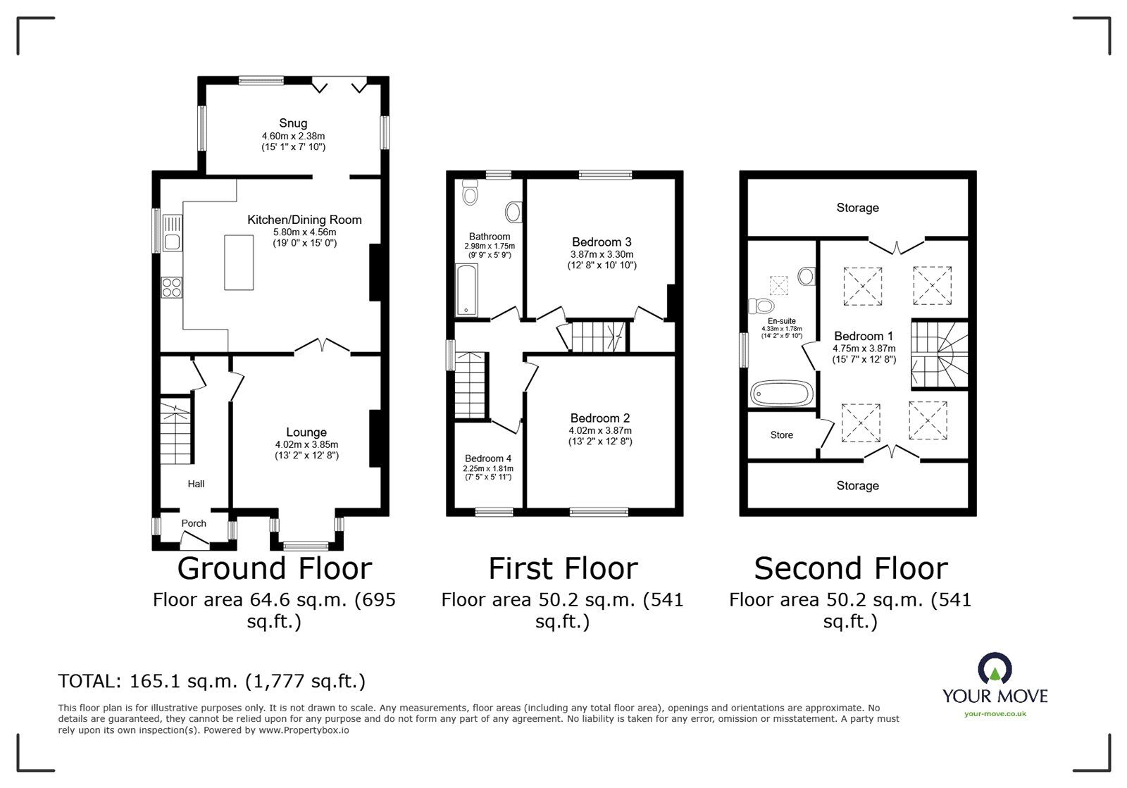 Floorplan of 4 bedroom End Terrace House for sale, Fairview Terrace, Station Road, Doncaster,, DN3