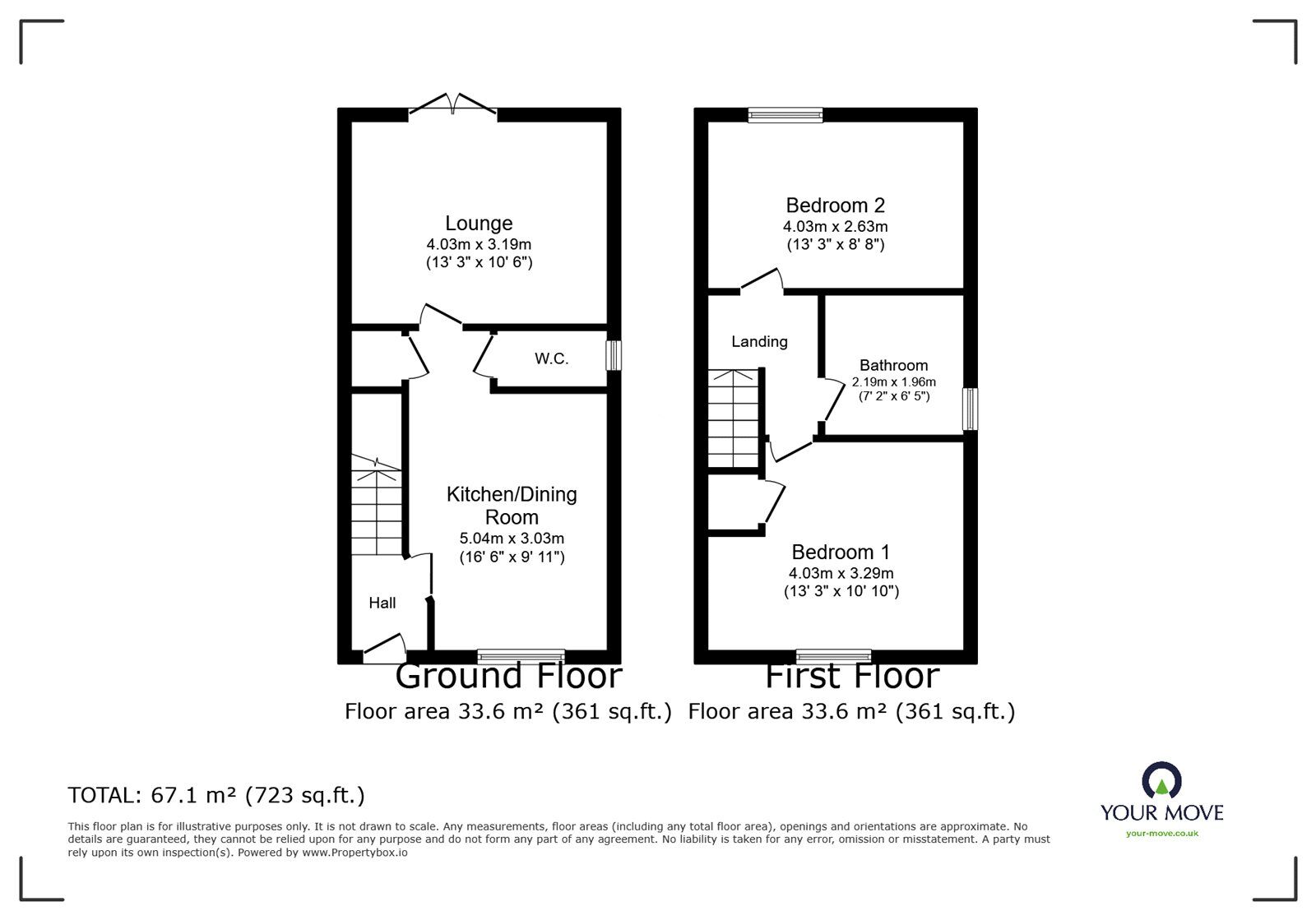 Floorplan of 2 bedroom Semi Detached House for sale, Blossom Crescent, Balby, South Yorkshire, DN4