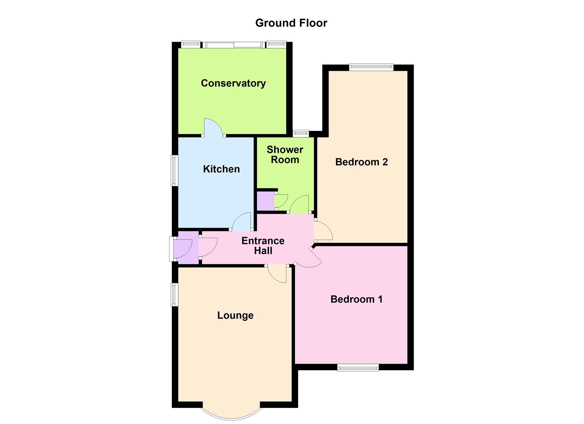 Floorplan of 2 bedroom  Bungalow to rent, Charnwood Drive, Doncaster, South Yorkshire, DN4