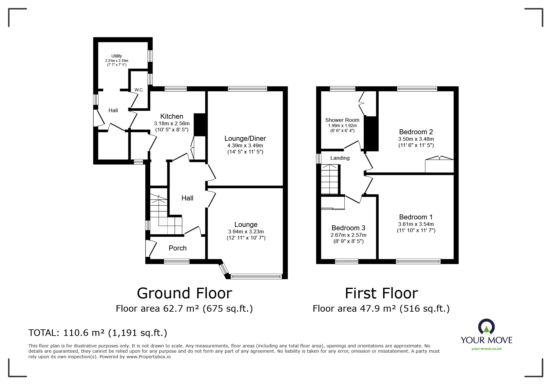 Floorplan of 3 bedroom Semi Detached House for sale, Weston Road, Balby, Doncaster, South Yorkshire, DN4