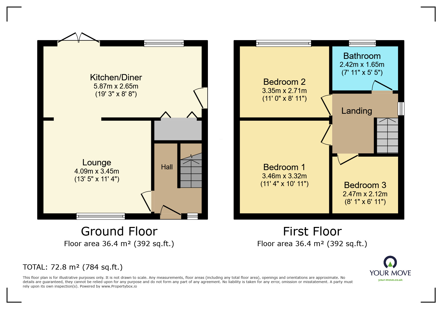 Floorplan of 3 bedroom Semi Detached House for sale, Victoria Avenue, Hatfield, South Yorkshire, DN7