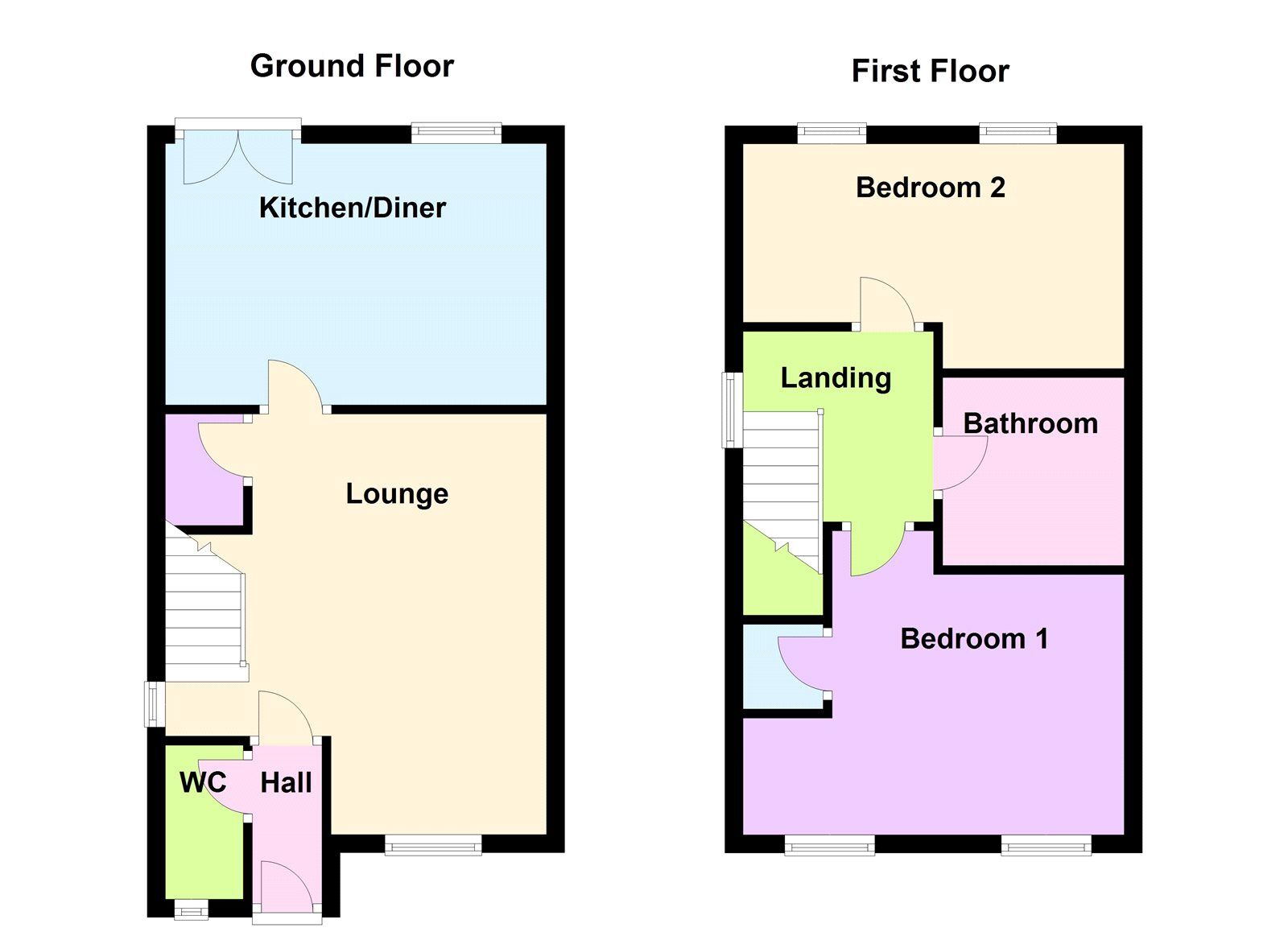 Floorplan of 2 bedroom Semi Detached House to rent, Briars Lane, Stainforth, South Yorkshire, DN7