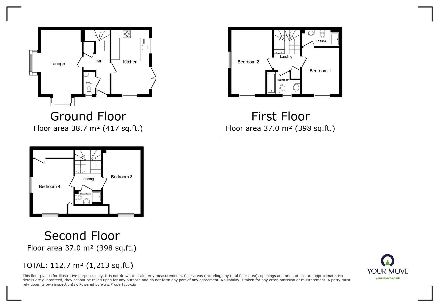 Floorplan of 4 bedroom Detached House to rent, Sandpiper Drive, Doncaster, South Yorkshire, DN4