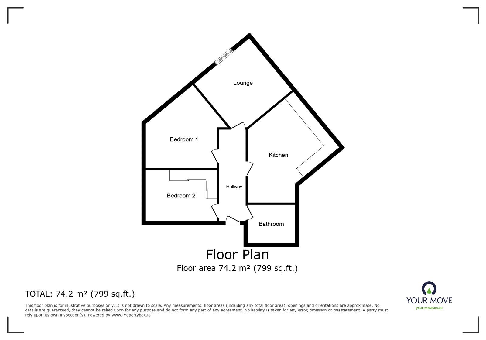 Floorplan of 2 bedroom  Flat to rent, Wakelam Drive, Armthorpe, South Yorkshire, DN3