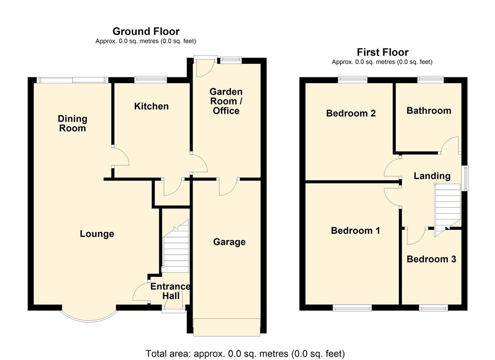 Floorplan of 3 bedroom Semi Detached House for sale, Darrington Drive, Warmsworth, South Yorkshire, DN4