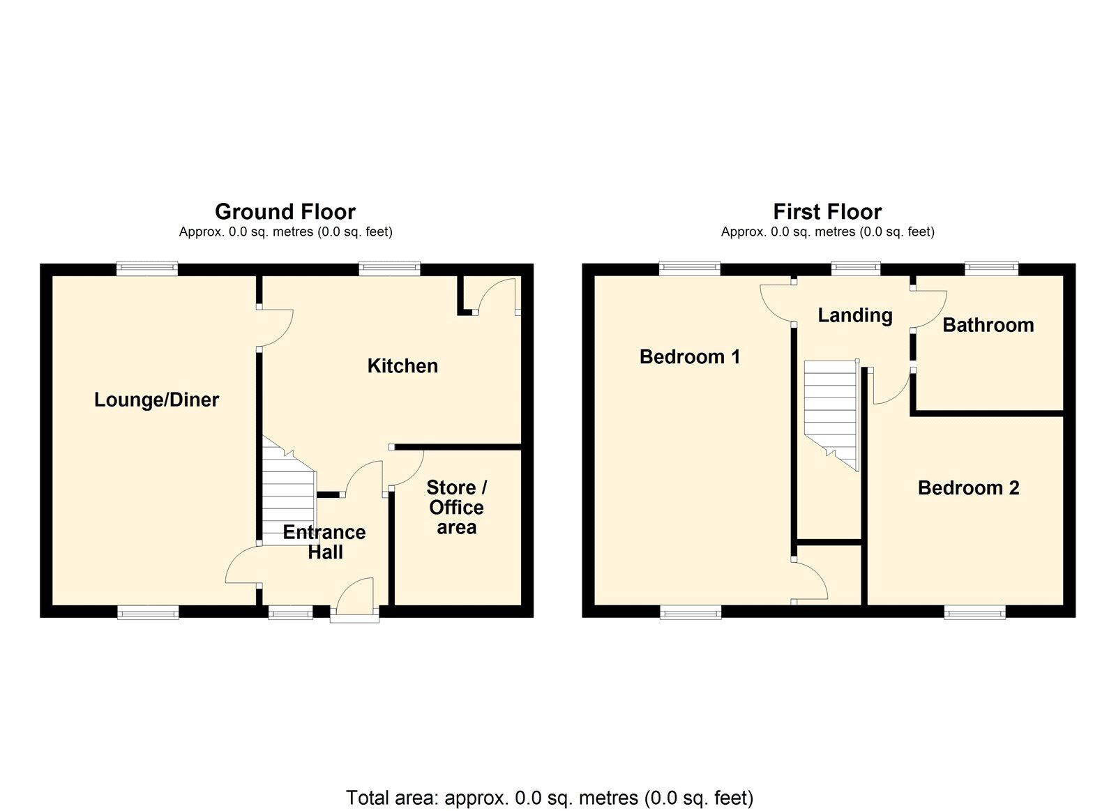 Floorplan of 2 bedroom Semi Detached House for sale, Hazel Avenue, Auckley, South Yorkshire, DN9