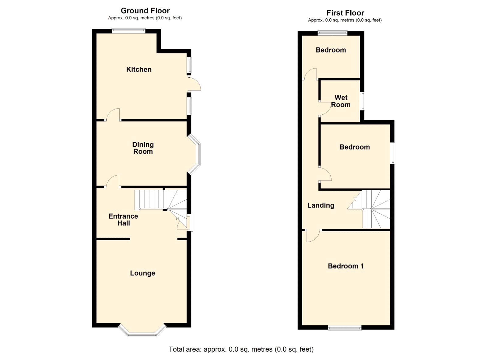 Floorplan of 3 bedroom Semi Detached House for sale, Chequer Road, Doncaster, South Yorkshire, DN1