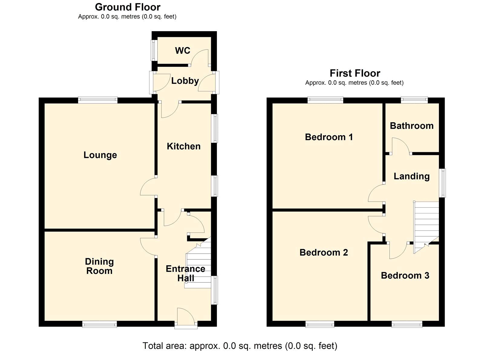 Floorplan of 3 bedroom Semi Detached House for sale, Long Edge Lane, Doncaster, South Yorkshire, DN5