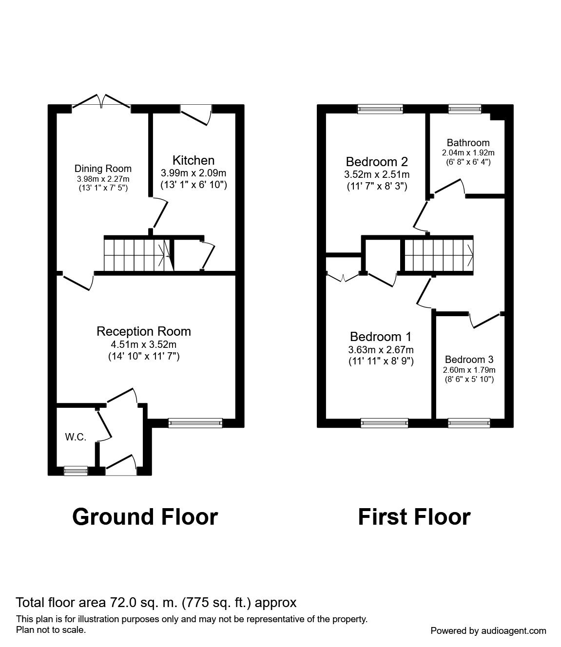 Floorplan of 3 bedroom Semi Detached House to rent, Iron Mill Lane, Dartford, DA1