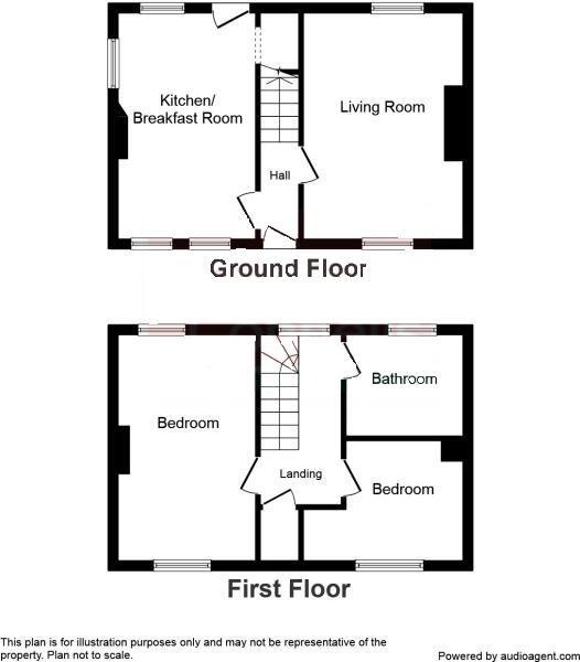 Floorplan of 2 bedroom Semi Detached House to rent, Quarry Brow, Dudley, West Midlands, DY3