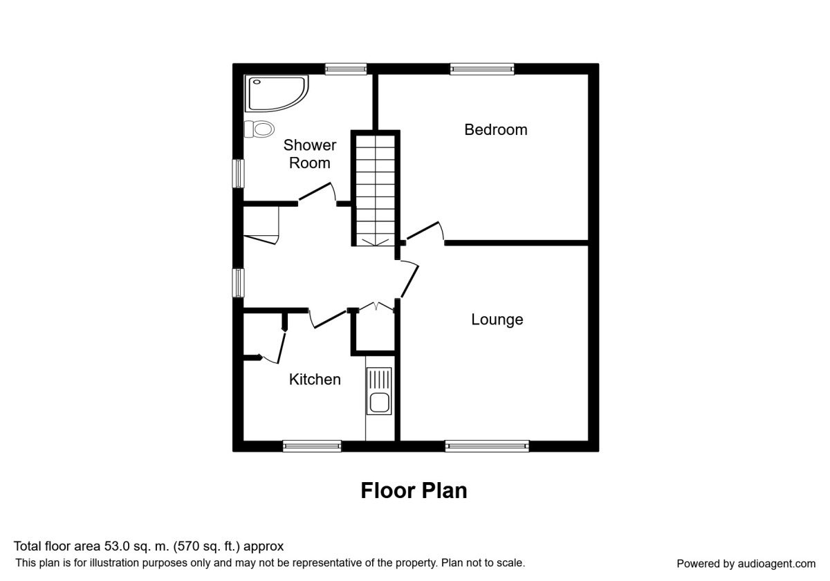 Floorplan of 1 bedroom  Flat to rent, Griffiths Drive, Wolverhampton, WV11