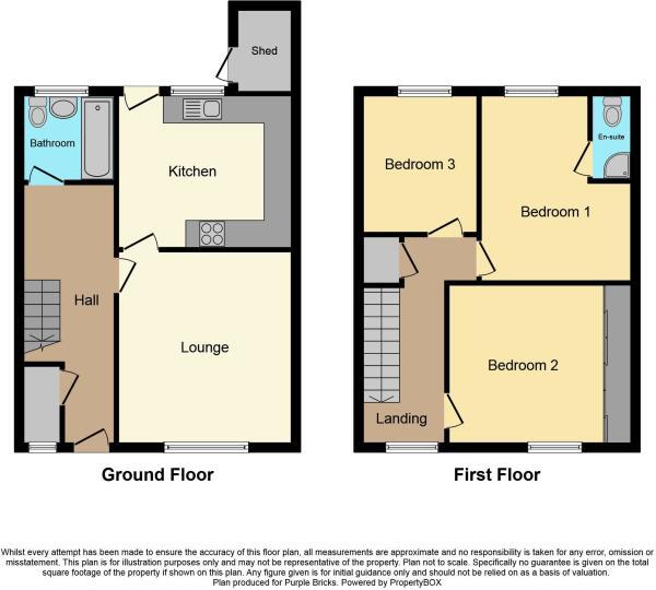 Floorplan of 3 bedroom Mid Terrace House to rent, Malvern Crescent, Dudley, West Midlands, DY2