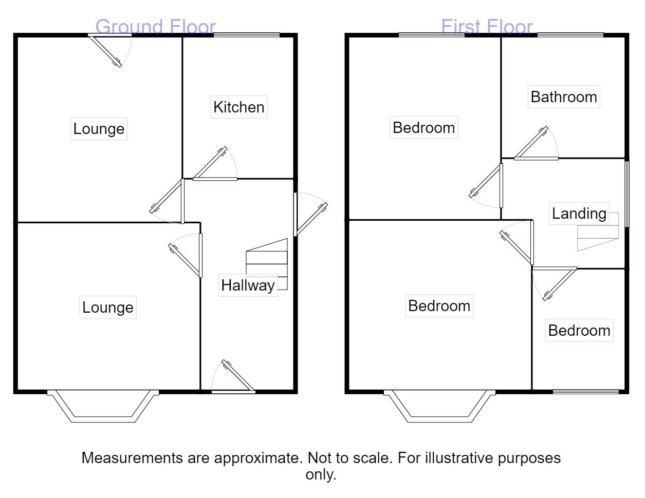 Floorplan of 3 bedroom Semi Detached House for sale, Himley Road, Gornal Wood, West Midlands, DY3