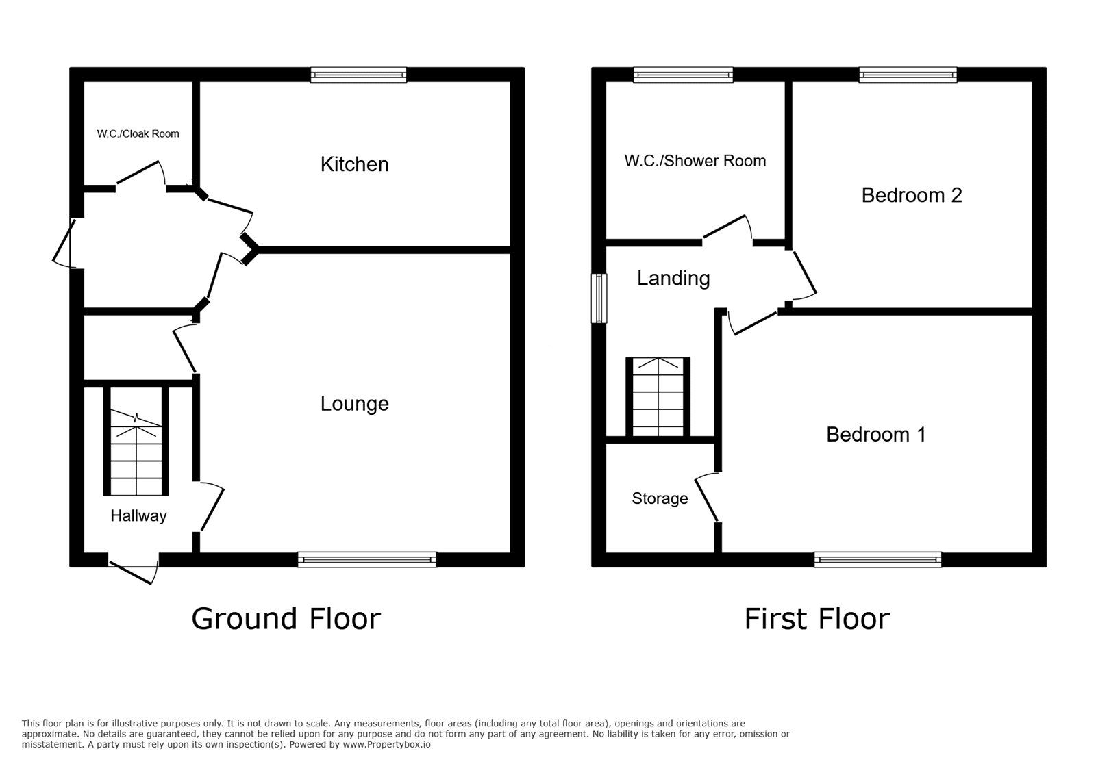 Floorplan of 2 bedroom Mid Terrace House to rent, Mayfield Road, Dudley, West Midlands, DY1