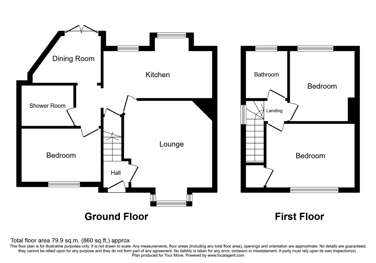 Floorplan of 3 bedroom Semi Detached House to rent, Linwood Road, Dudley, West Midlands, DY1