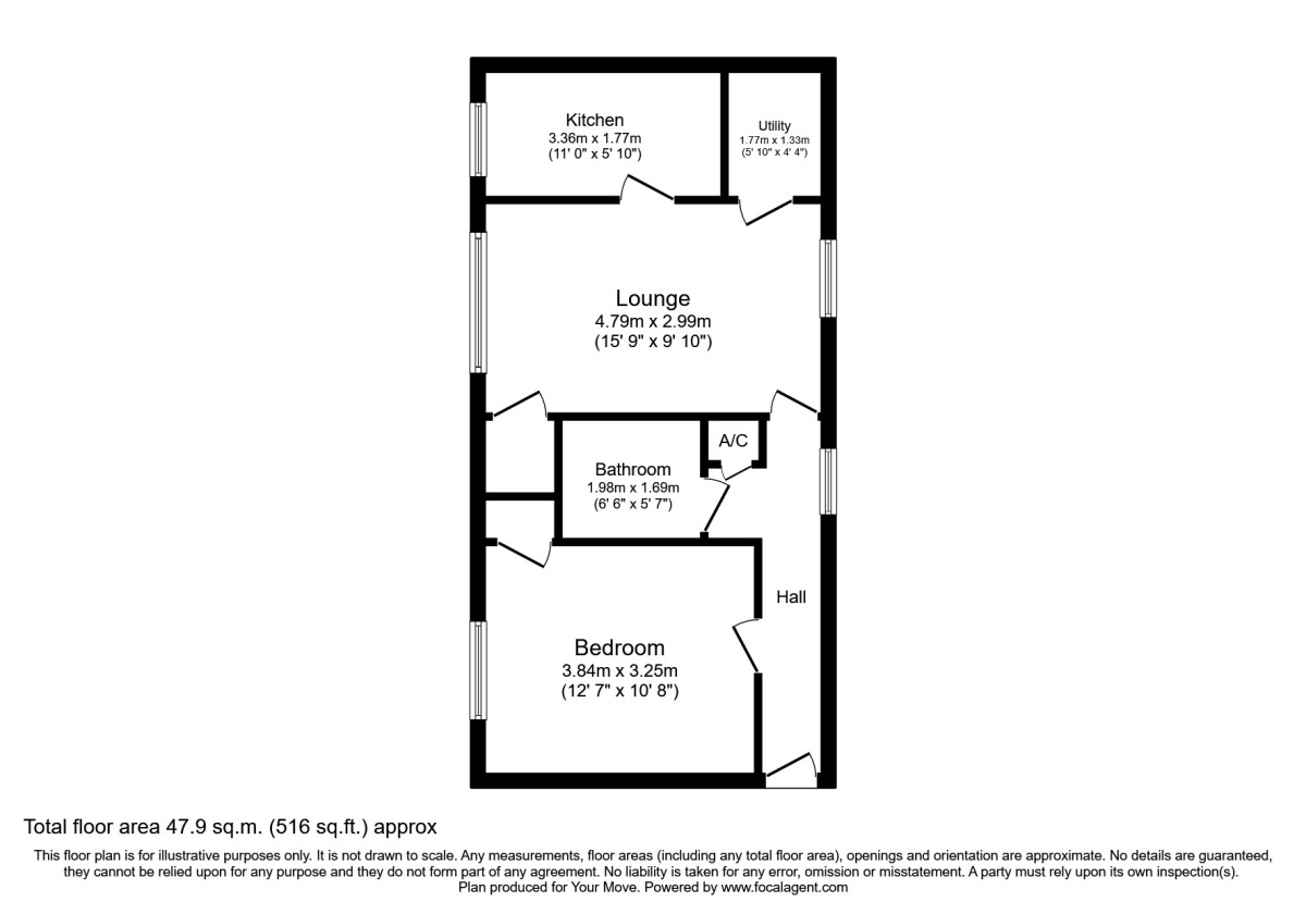 Floorplan of 1 bedroom  Flat to rent, Woodcross Street, Bilston, West Midlands, WV14