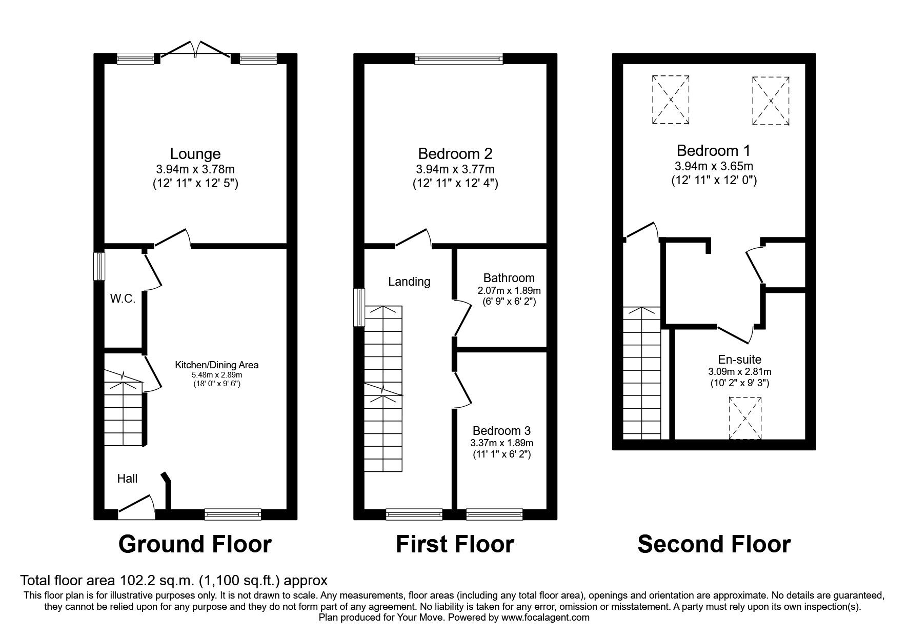 Floorplan of 3 bedroom End Terrace House for sale, Wellspring Gardens, Dudley, West Midlands, DY2