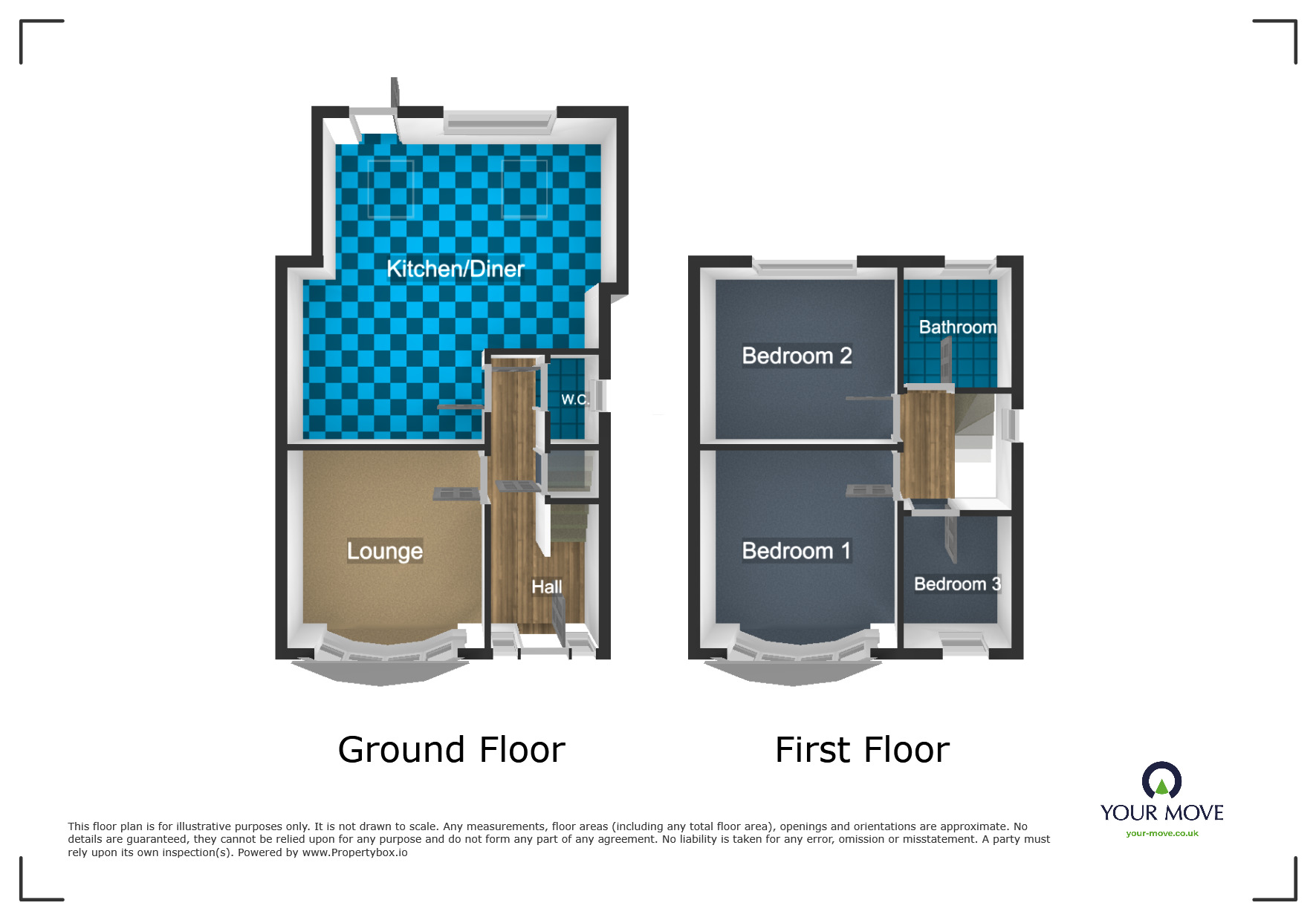 Floorplan of 3 bedroom Semi Detached House for sale, New Village, Dudley Wood, West Midlands, DY2