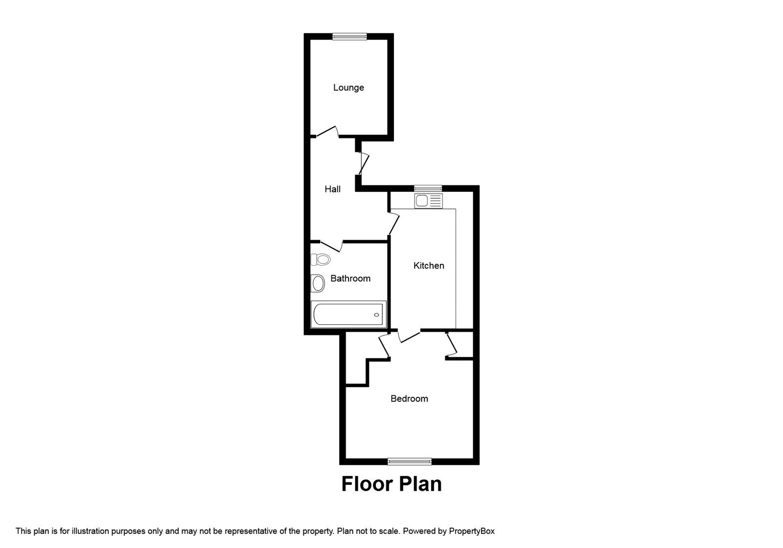 Floorplan of 1 bedroom  Flat to rent, Long Lane, Halesowen, West Midlands, B62