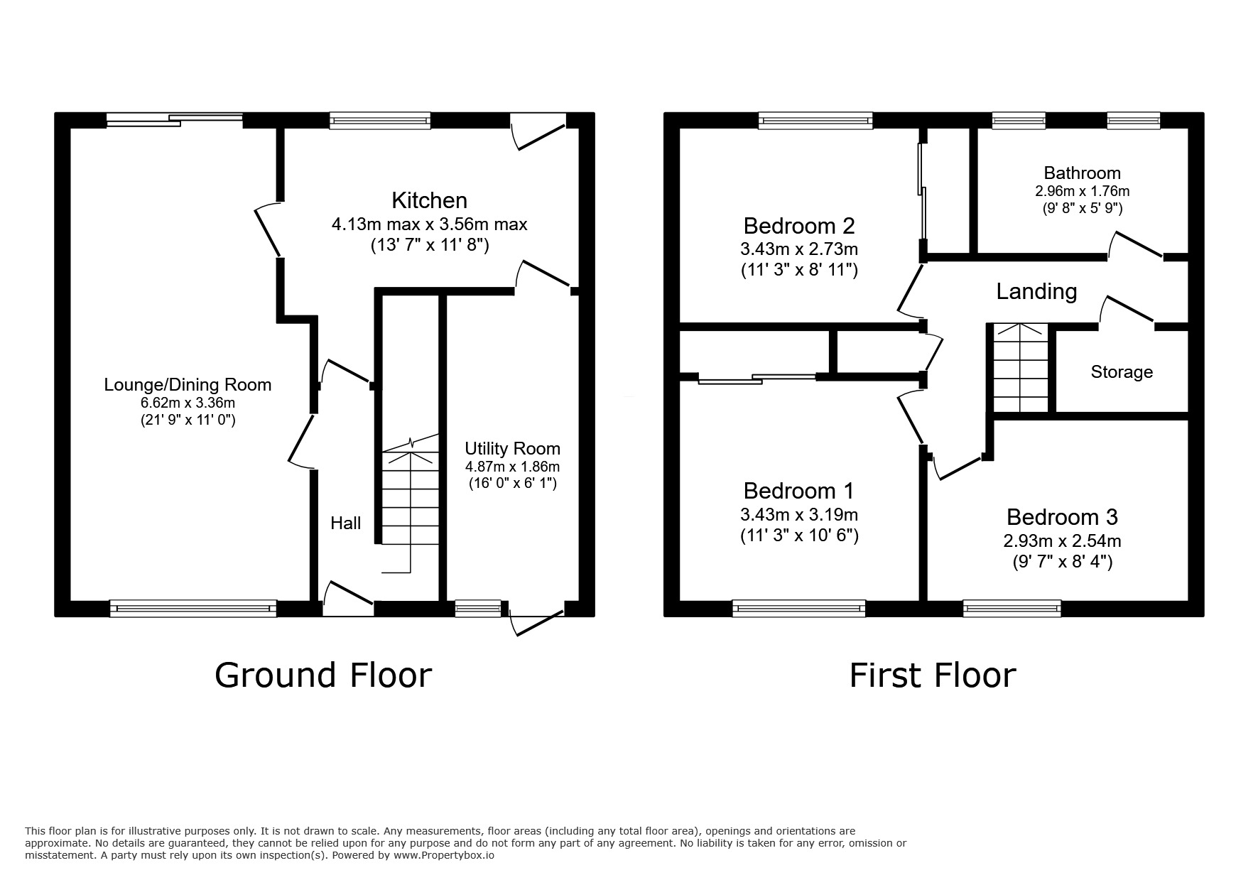 Floorplan of 3 bedroom Mid Terrace House for sale, Harvington Road, Oldbury, B68