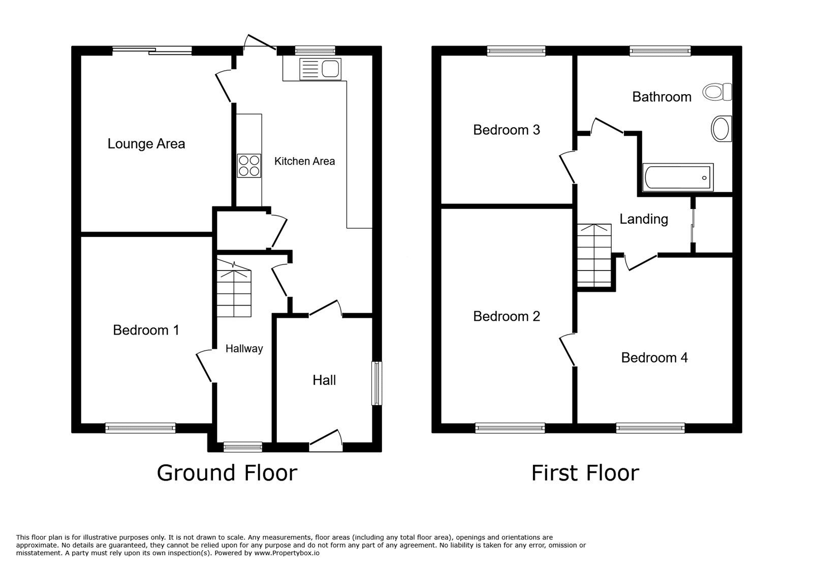 Floorplan of 4 bedroom Mid Terrace House to rent, Long Nuke Road, Birmingham, West Midlands, B31