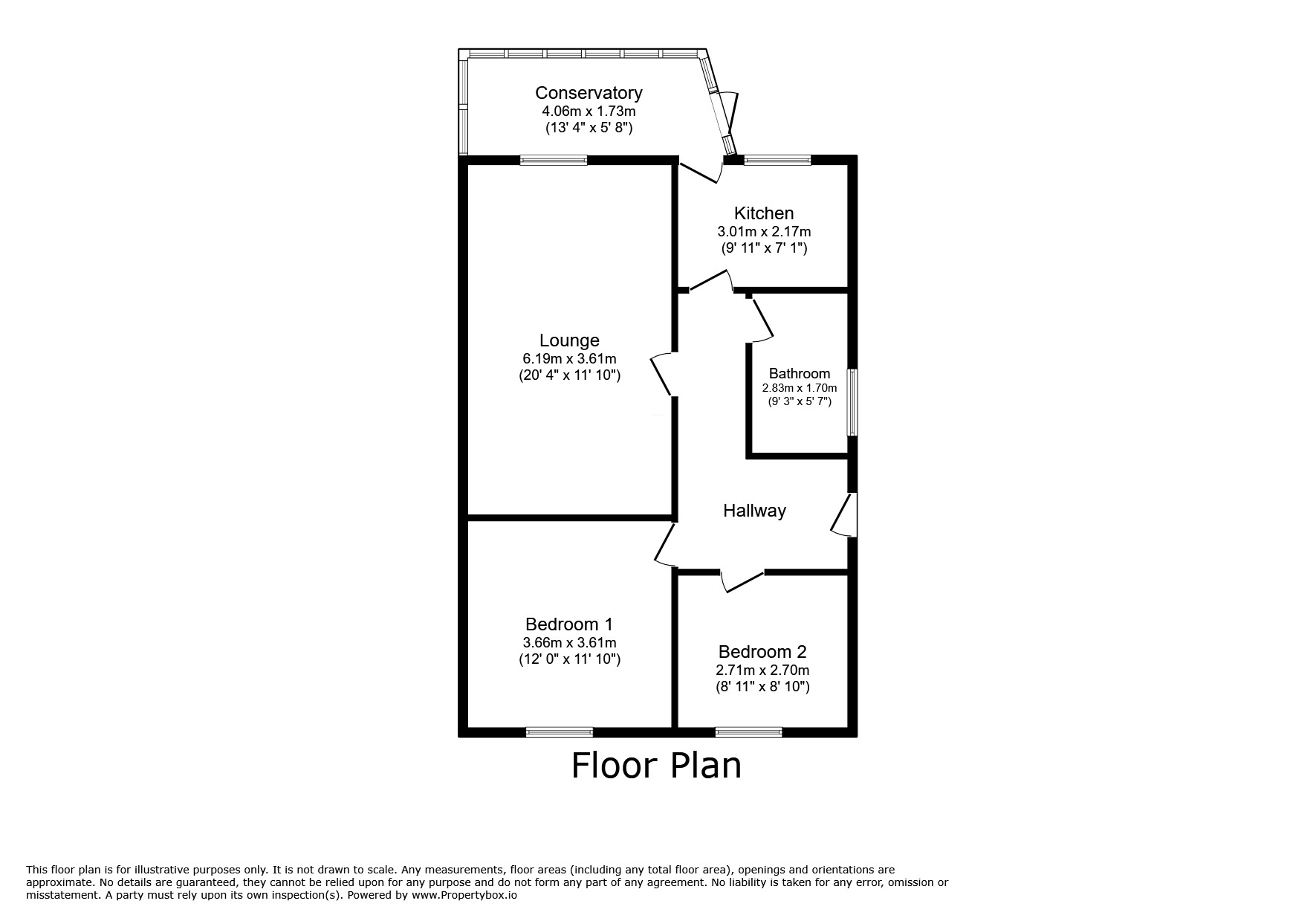 Floorplan of 2 bedroom Detached Bungalow for sale, Hockley Lane, Netherton, West Midlands, DY2