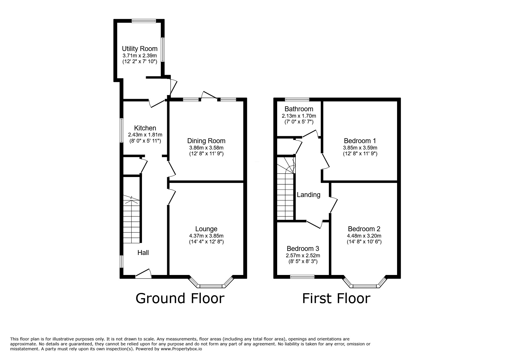 Floorplan of 3 bedroom Semi Detached House for sale, Flavell Street, Dudley, West Midlands, DY1