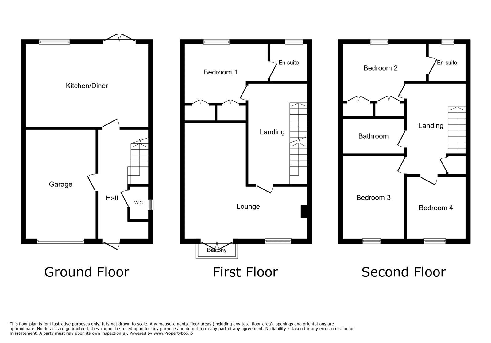 Floorplan of 4 bedroom Mid Terrace House to rent, Bay Avenue, Bilston, West Midlands, WV14