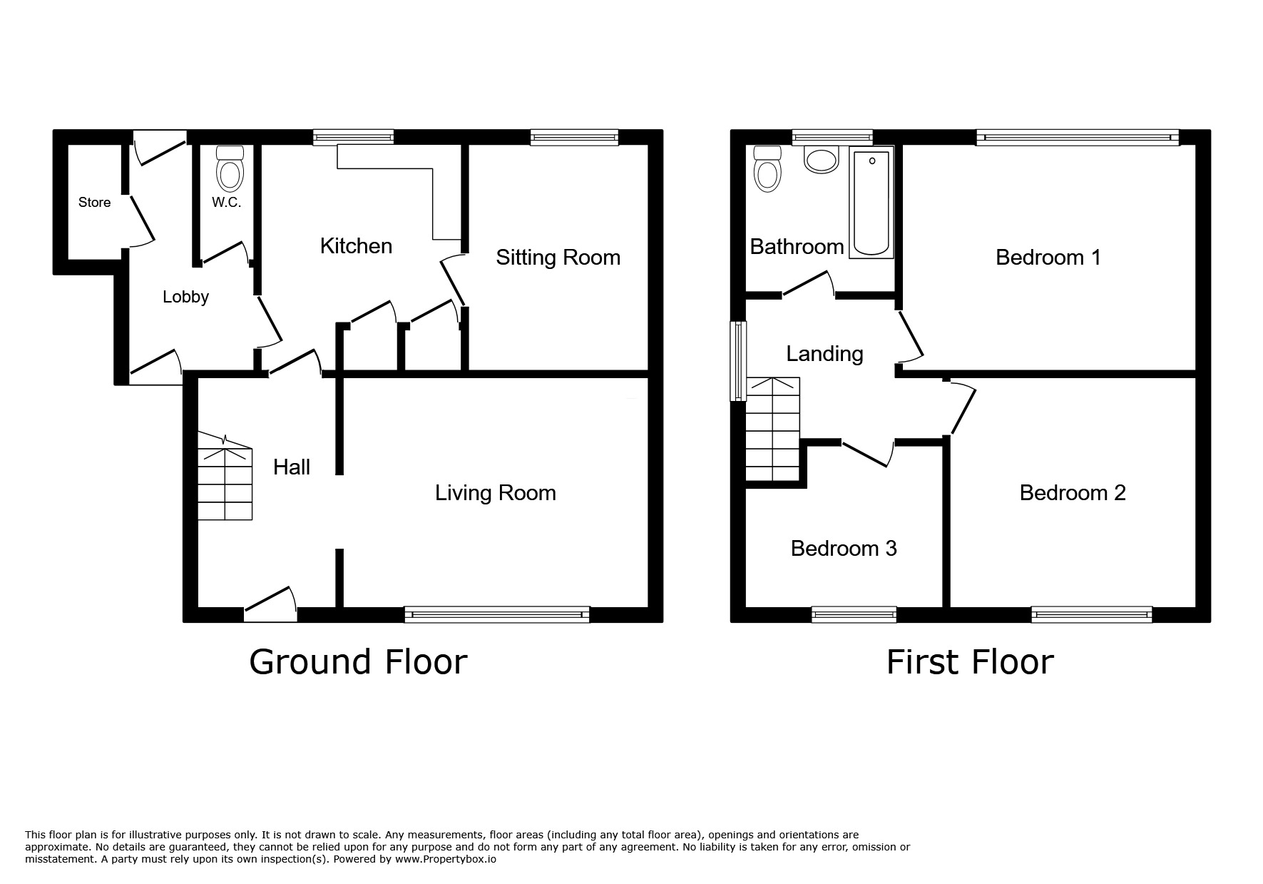 Floorplan of 3 bedroom Semi Detached House for sale, Gibbons Hill Road, Sedgley, West Midlands, DY3