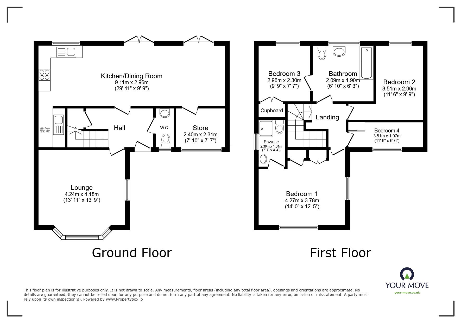 Floorplan of 4 bedroom Detached House for sale, Wakeman Drive, Tividale, West Midlands, B69