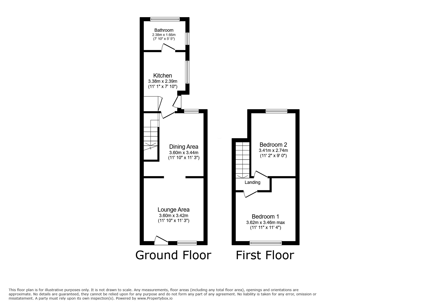 Floorplan of 2 bedroom Mid Terrace House for sale, Occupation Street, Dudley, West Midlands, DY1