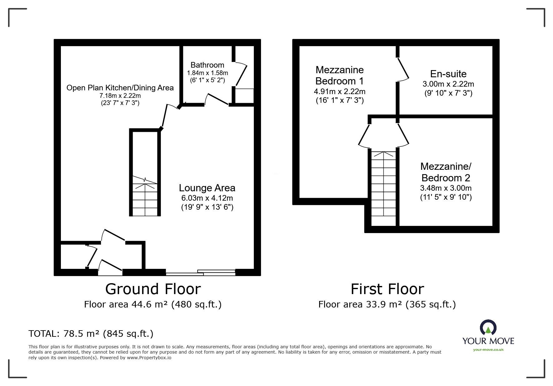 Floorplan of 2 bedroom  Flat for sale, Priory Street, Dudley, West Midlands, DY1