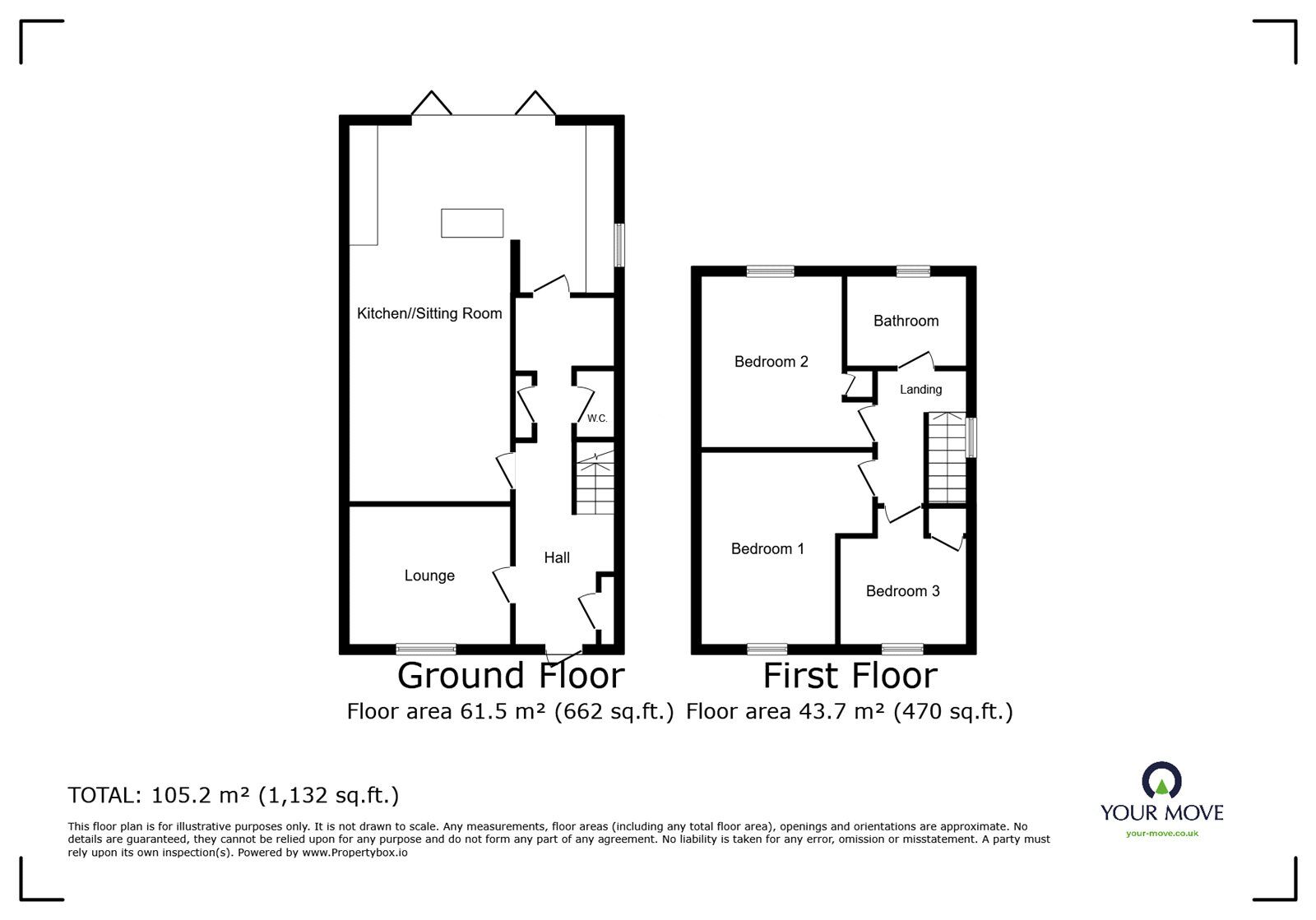 Floorplan of 3 bedroom Semi Detached House to rent, David Road, Tipton, West Midlands, DY4