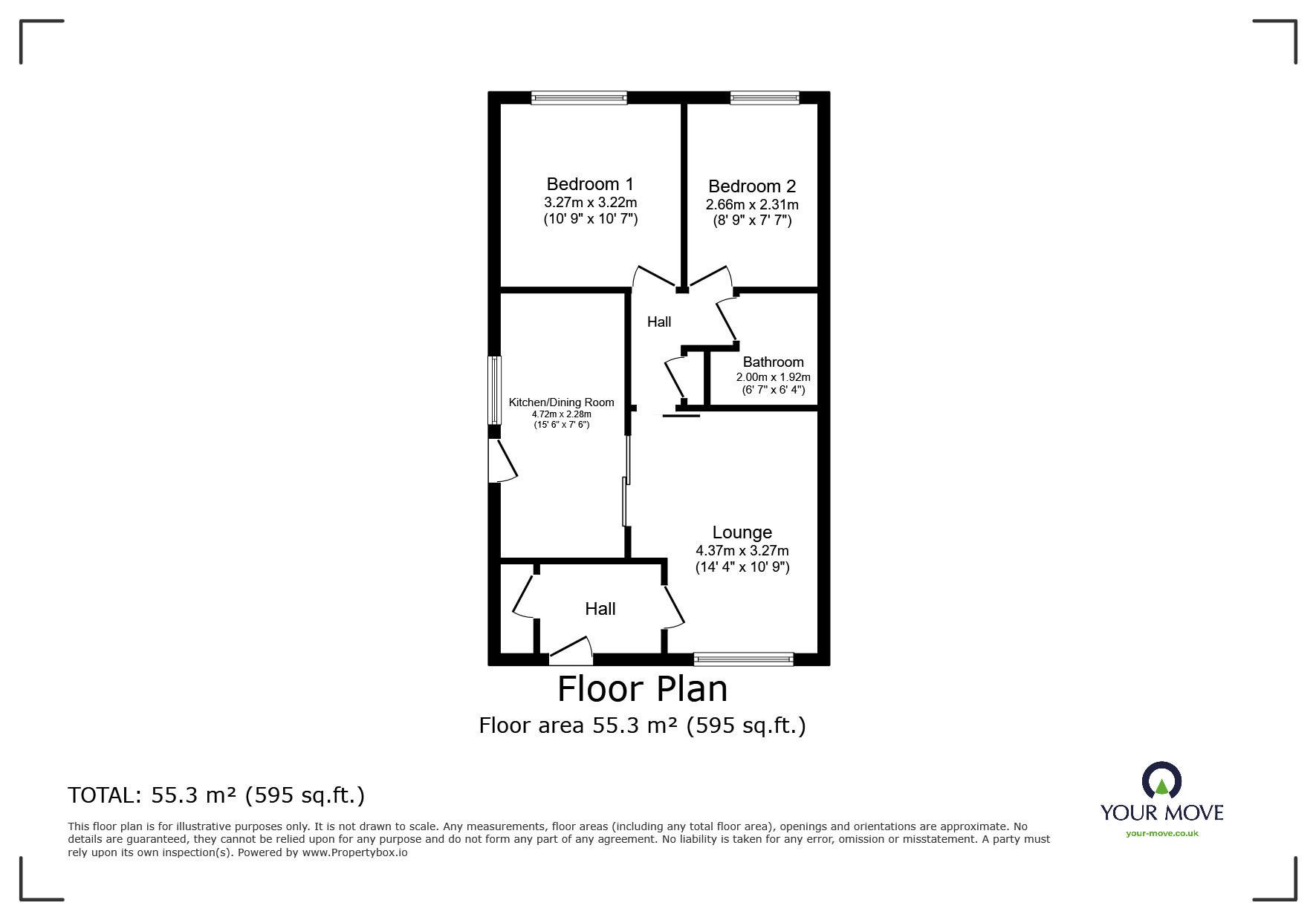 Floorplan of 2 bedroom Detached Bungalow for sale, A Dudley Wood Road, Dudley, DY2