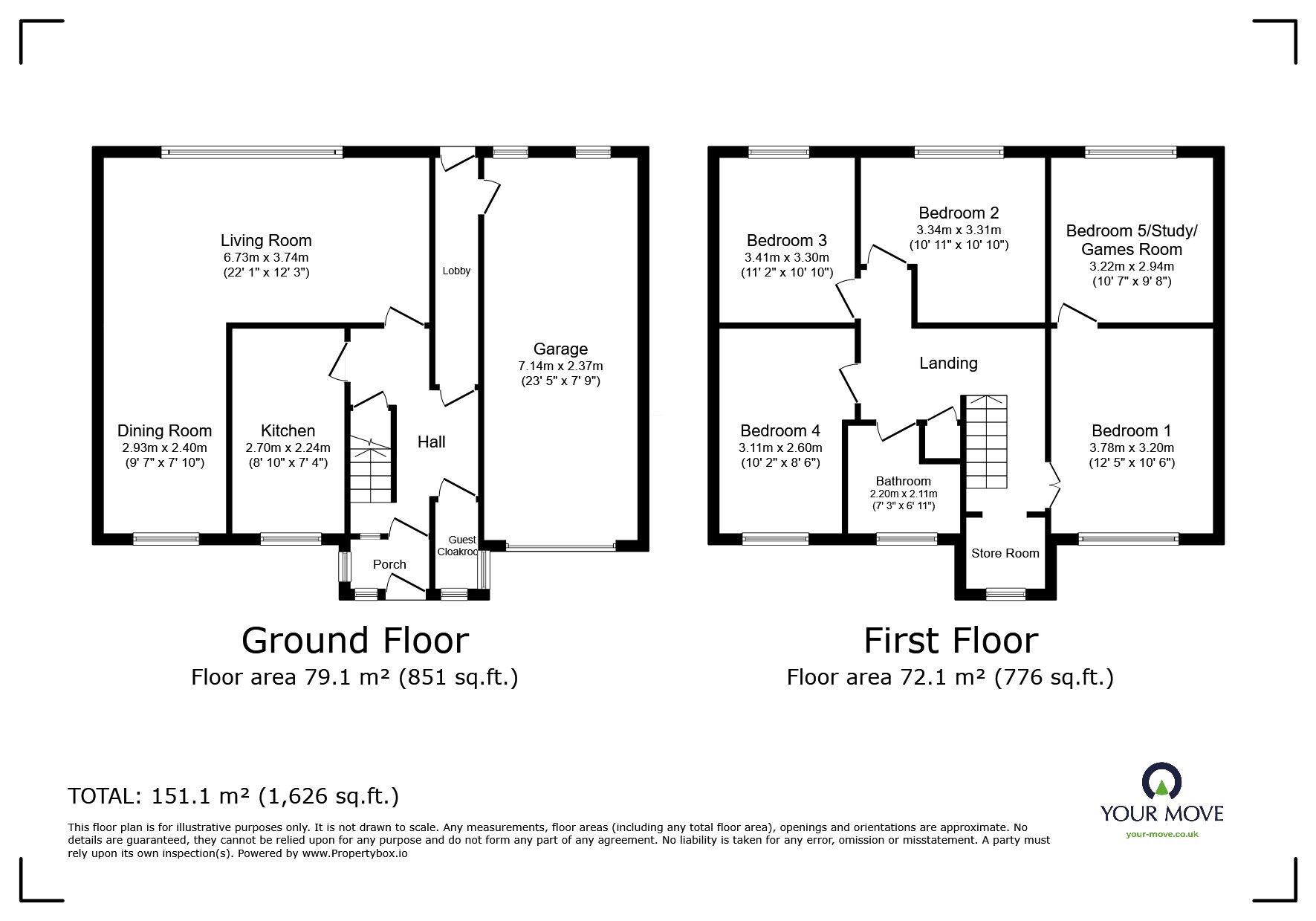 Floorplan of 4 bedroom Detached House for sale, View Drive, Dudley, West Midlands, DY2