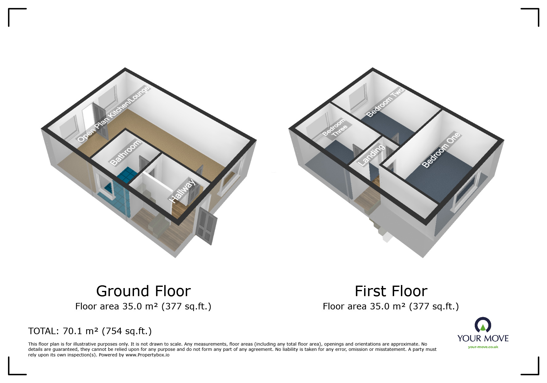 Floorplan of 3 bedroom Semi Detached House for sale, Fairfield Road, Dudley, West Midlands, DY2