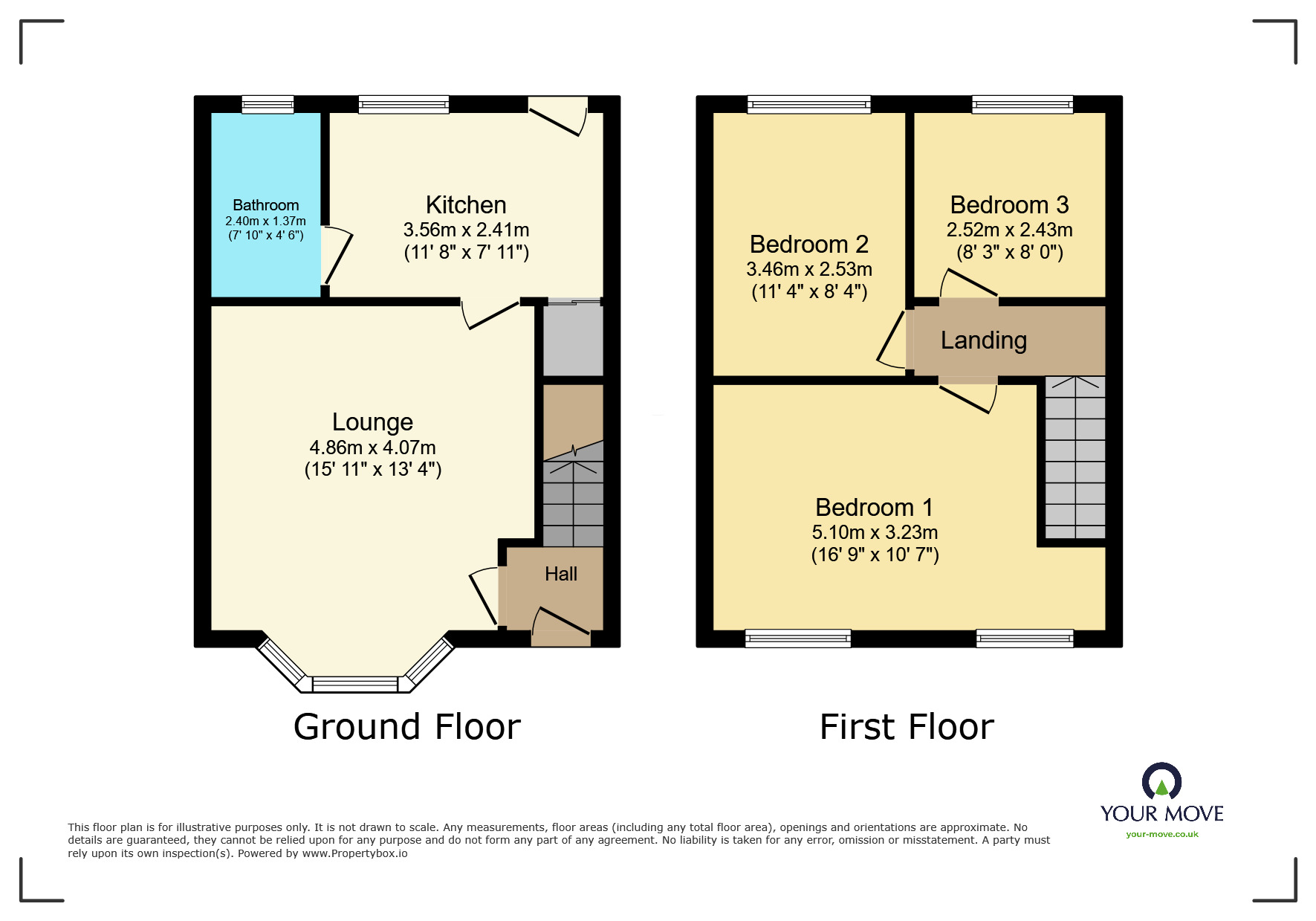 Floorplan of 3 bedroom Mid Terrace House for sale, Cupfields Avenue, Tipton, West Midlands, DY4