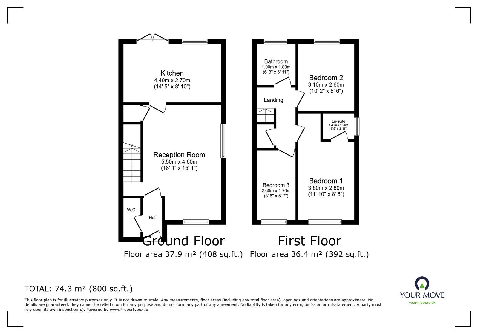 Floorplan of 3 bedroom Semi Detached House to rent, The Beck, Dudley, West Midlands, DY2