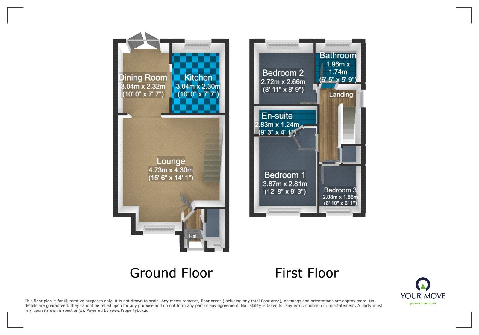 Floorplan of 3 bedroom End Terrace House for sale, Malthouse Drive, Dudley, West Midlands, DY1