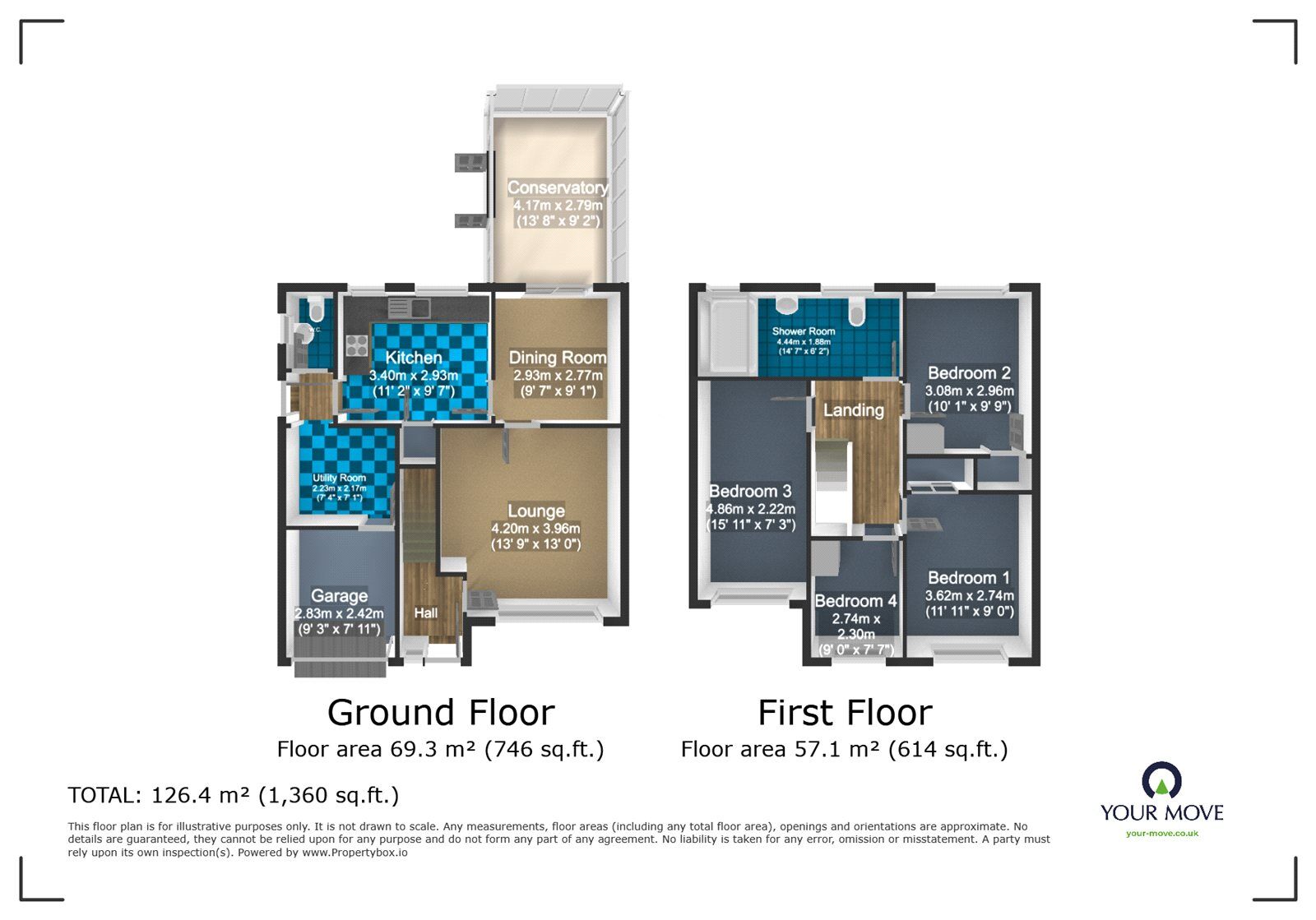 Floorplan of 4 bedroom Detached House for sale, Ludlow Way, Milking Bank, West Midlands, DY1