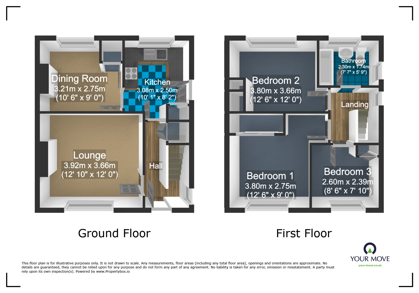 Floorplan of 3 bedroom Semi Detached House for sale, Orchard Grove, Dudley, West Midlands, DY3