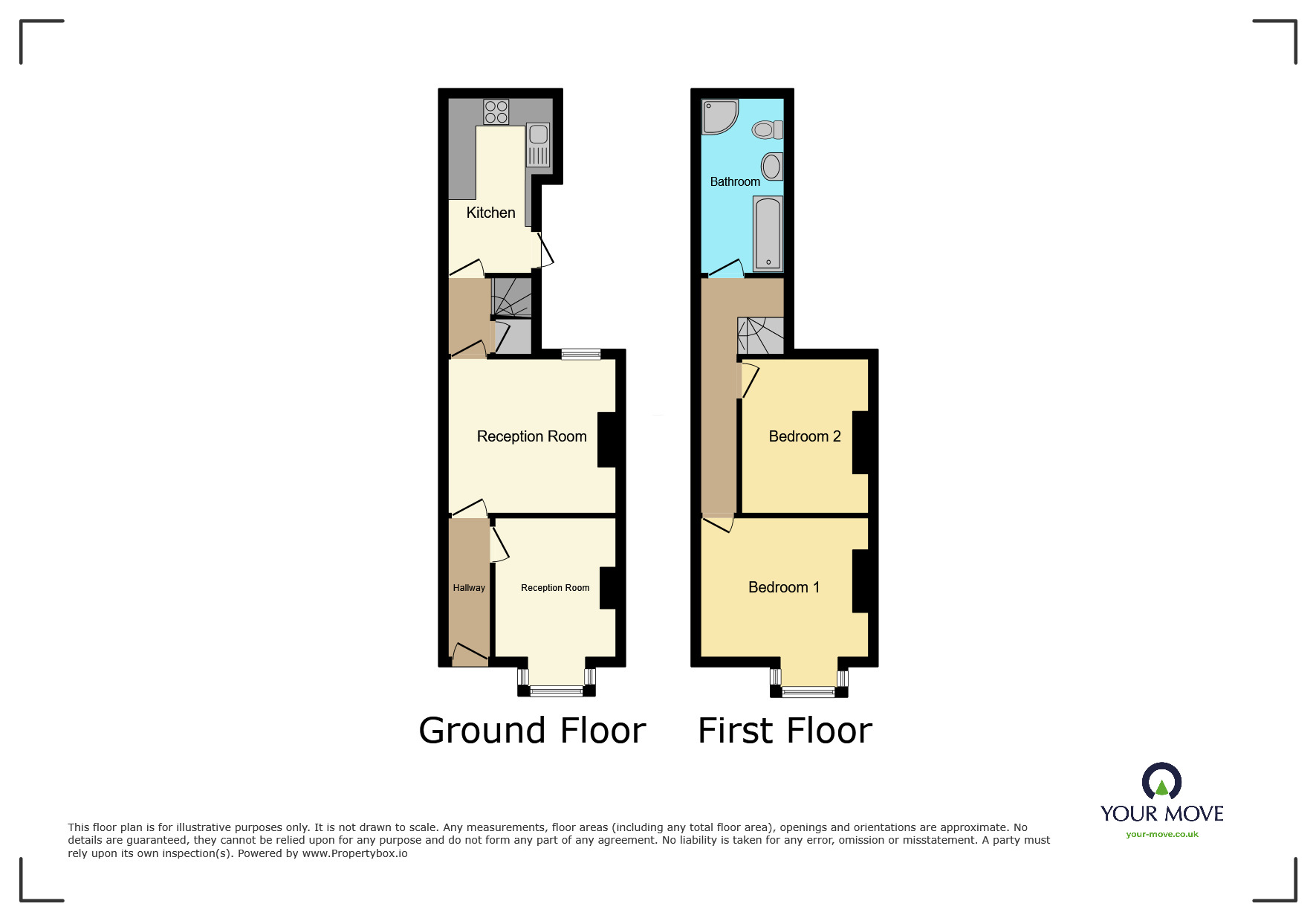 Floorplan of 2 bedroom Mid Terrace House for sale, Merrivale Road, Smethwick, West Midlands, B66