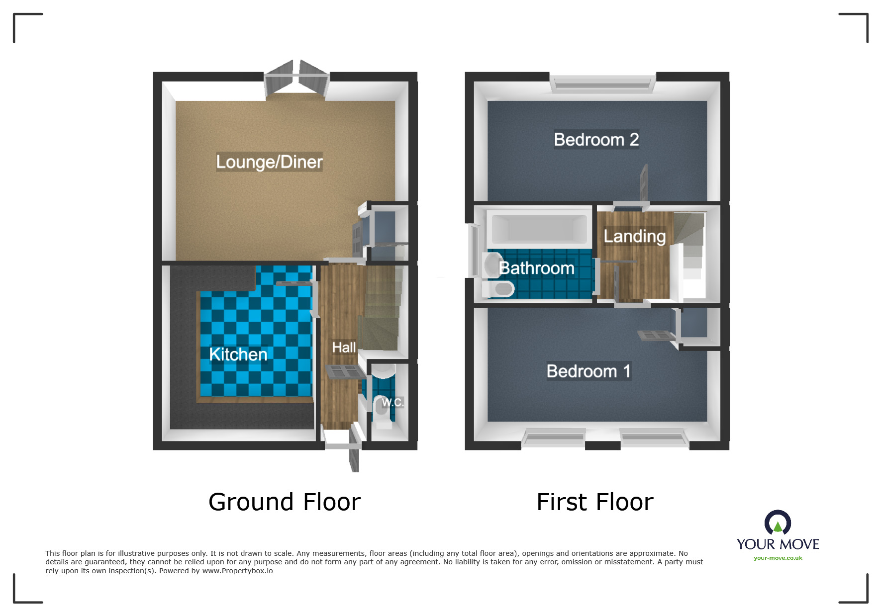 Floorplan of 2 bedroom Semi Detached House for sale, Bedford Road, West Bromwich, West Midlands, B71