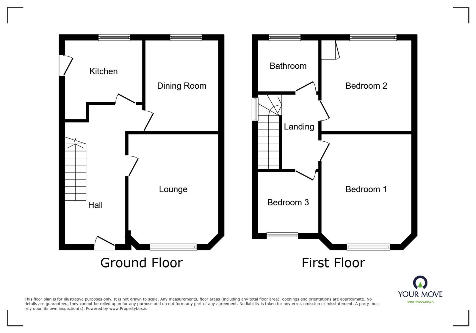 Floorplan of 3 bedroom Semi Detached House to rent, Bradley Lane, Bilston, West Midlands, WV14