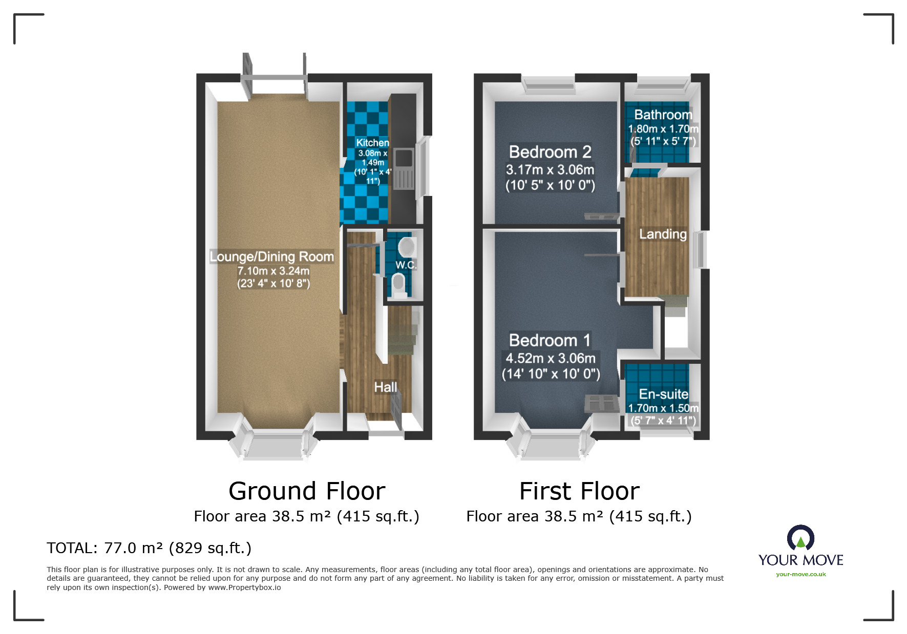 Floorplan of 2 bedroom Semi Detached House for sale, Birmingham New Road, Dudley, West Midlands, DY1