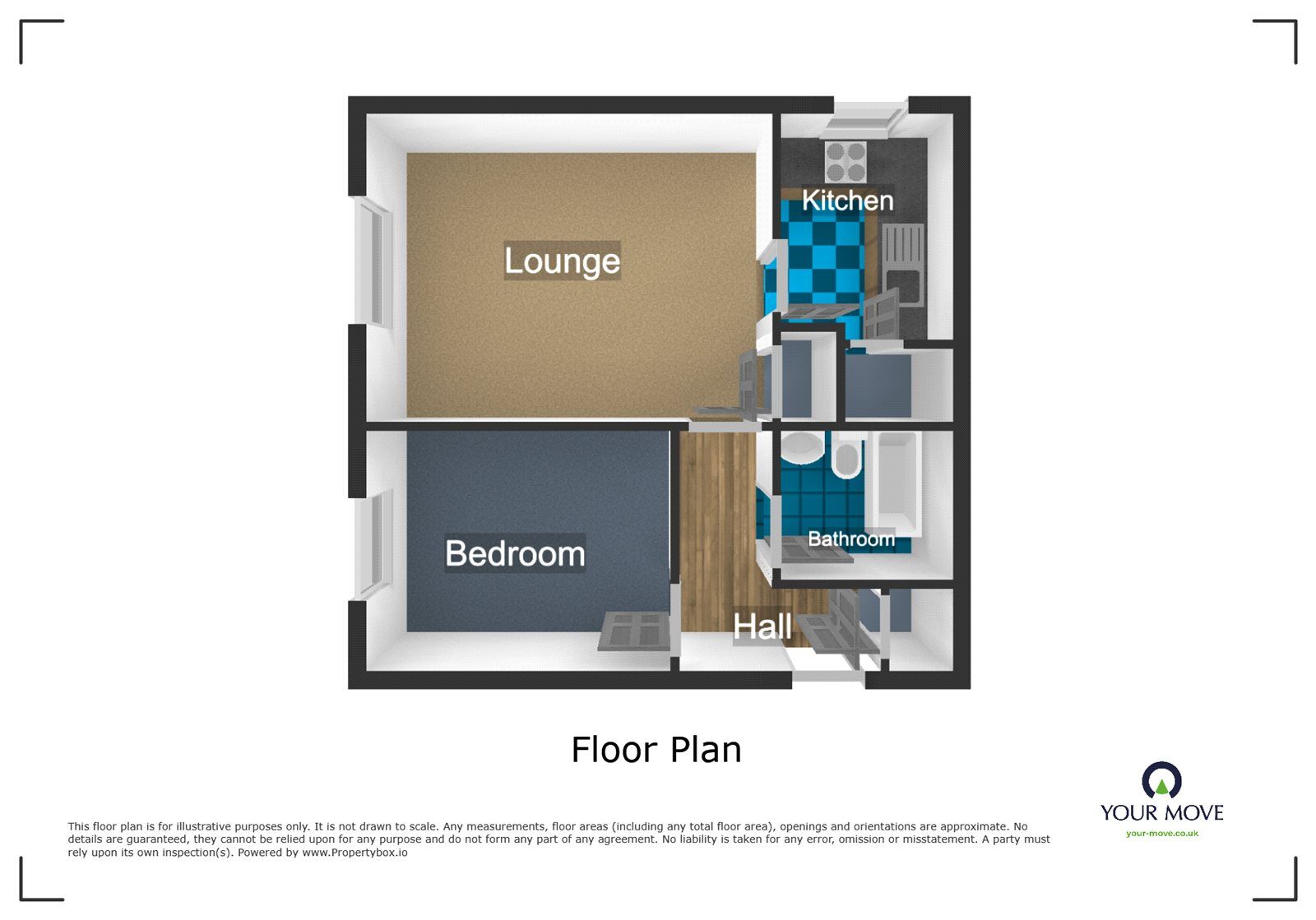 Floorplan of 1 bedroom  Flat to rent, Moncrieffe Close, Dudley, West Midlands, DY2