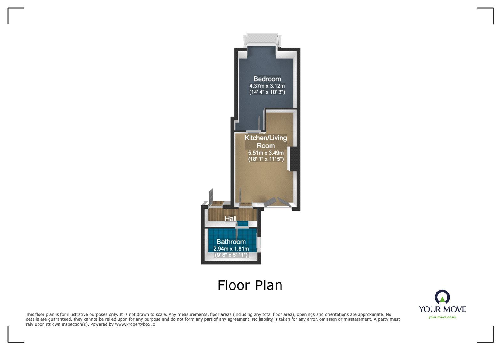 Floorplan of 1 bedroom  Flat to rent, Selwyn Road, Birmingham, West Midlands, B16